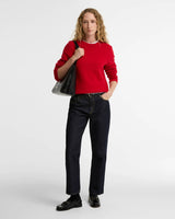 Barbour Woodhouse Wool-Cashmere Crew Neck Jumper Crimson