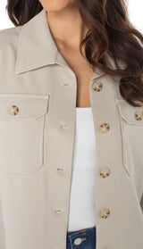 Liverpool Flyaway Shirt Jacket Dusty Tan
