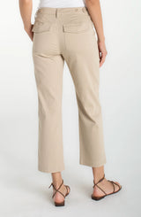 Liverpool Utility Crop Straight With Side Tabs Safari Sand