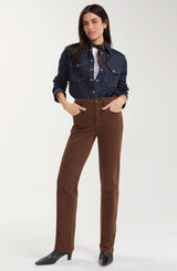 Liverpool Kennedy Straight With Comfort Waist Carob Brown