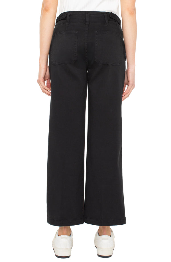Liverpool Hi-rise Cinch Waist Wide Leg Onyx