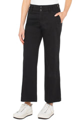Liverpool Hi-rise Cinch Waist Wide Leg Onyx