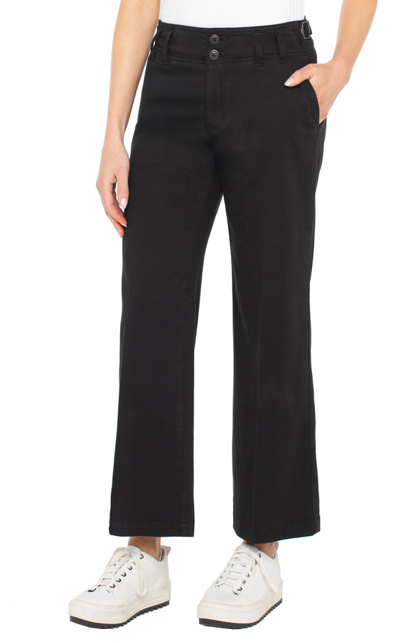 Liverpool Hi-rise Cinch Waist Wide Leg Onyx