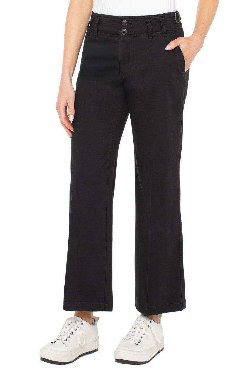 Liverpool Hi-rise Cinch Waist Wide Leg Onyx