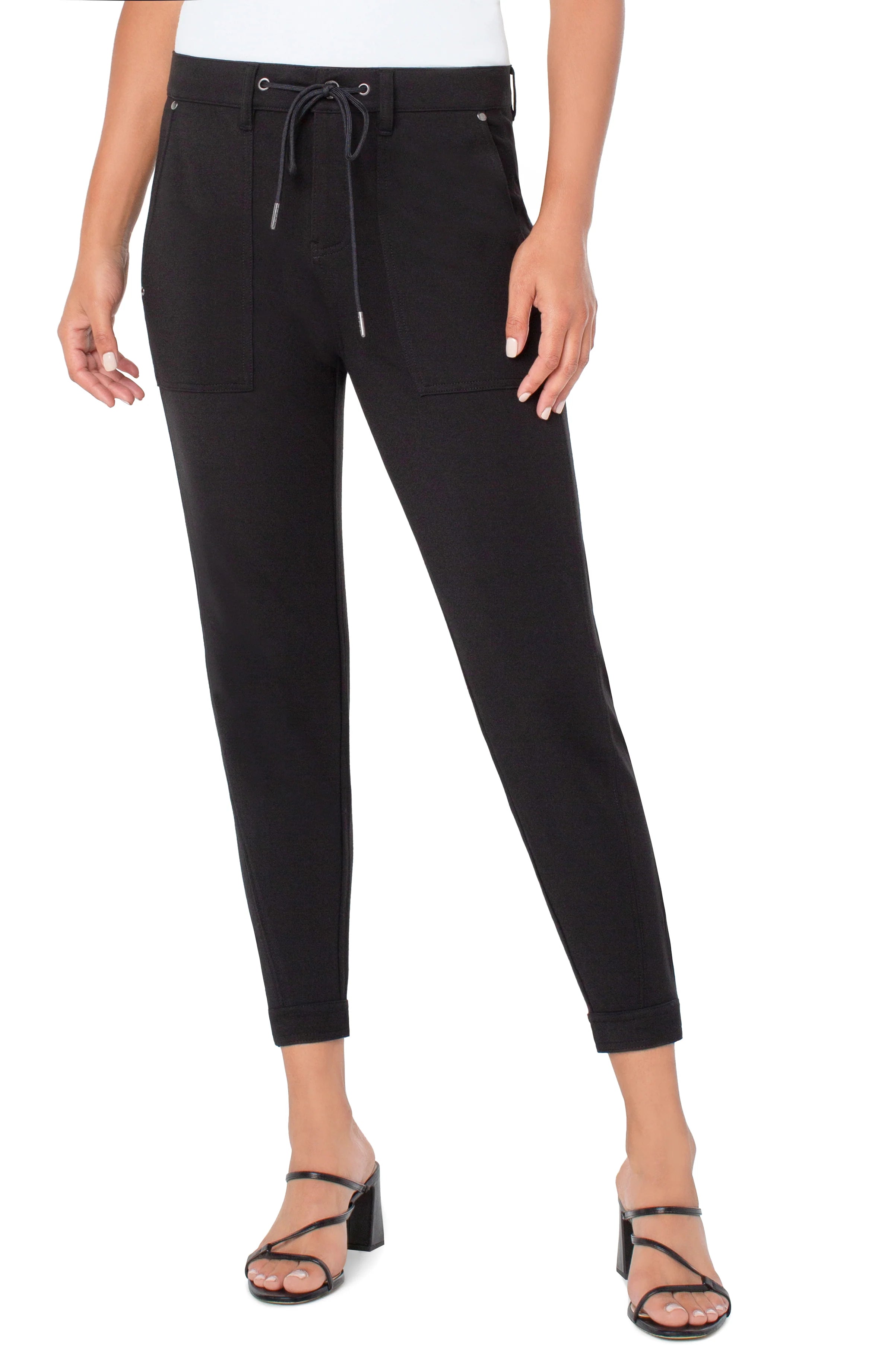 Liverpool Utility Jogger With Snap Hem Black – Dan's Southern Prep