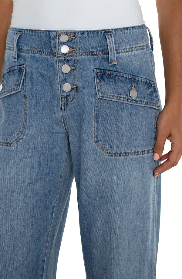 Liverpool Super Stride with Flap Pockets Cedar Mesa