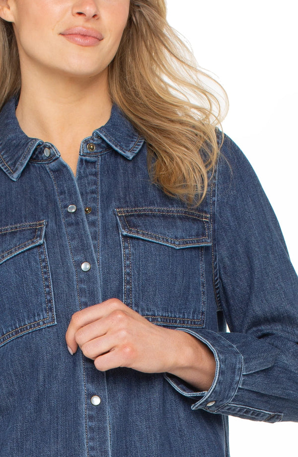 Liverpool Button Down Shirt With Pockets North Shore