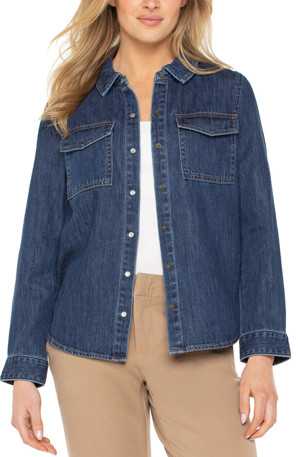 Liverpool Button Down Shirt With Pockets North Shore