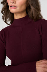 Liverpool Long Sleeve Turtleneck Sweater Dark Oxblood