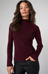 Liverpool Long Sleeve Turtleneck Sweater Dark Oxblood