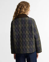 Barbour Tartan Reimagined Icons Tartan Cropped Liddesdale Quilted Jacket Shadow Classic
