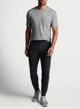 Peter Millar Lava Wash Garment Dyed Jogger in Charcoal