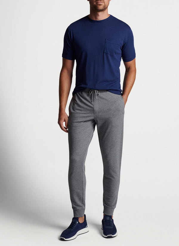 Peter Millar Lava Wash Garment Dyed Jogger in Gale Grey