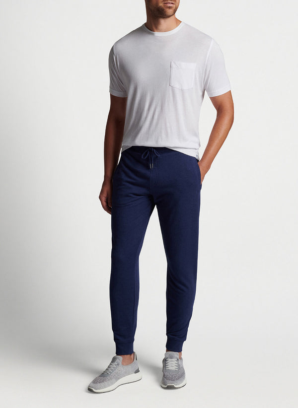 Peter Millar Lava Washed Garment Dyed Jogger in Navy