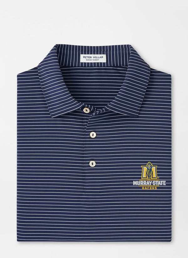 Peter Millar Murray State Hemlock Stripe Performance Polo Navy