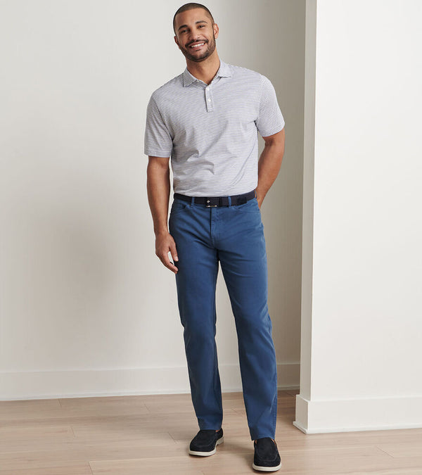 Peter Millar Signature Sateen Five-Pocket Pant Navy