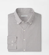 Peter Millar Hanford Performance Twill Sport Shirt in Black