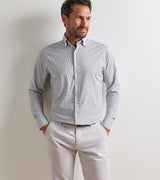 Peter Millar Hanford Performance Twill Sport Shirt in Black