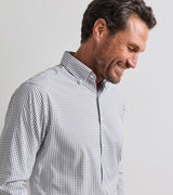 Peter Millar Hanford Performance Twill Sport Shirt in Black