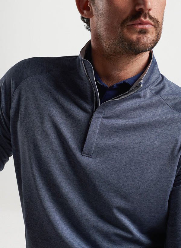 Peter Millar Stealth Performance Quarter-Zip in Steel