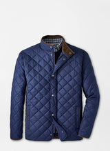 Peter Millar Suffolk Quilted Travel Coat in Navy