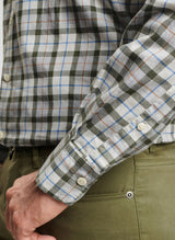 Peter Millar Alton Cotton Sport Shirt in Winter Ivory