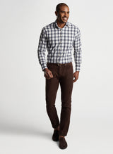 Peter Millar Randall Performance Poplin Sport Shirt in White