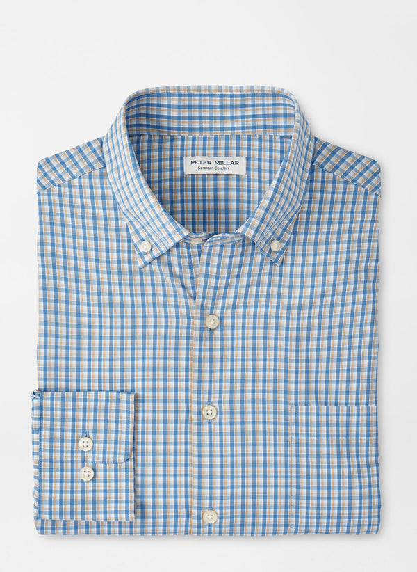 Pete Millar Ashbury Performance Twill Sport Shirt in Twilight Blue