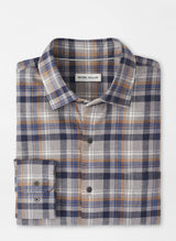 Peter Millar Iron Way Cotton Sport Shirt in Gale Grey