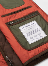Peter Millar Essex Quilted Travel Vest in Burnt Orange