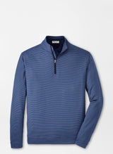 Peter Millar Perth Sugar Stripe Performance Quarter-Zip Navy