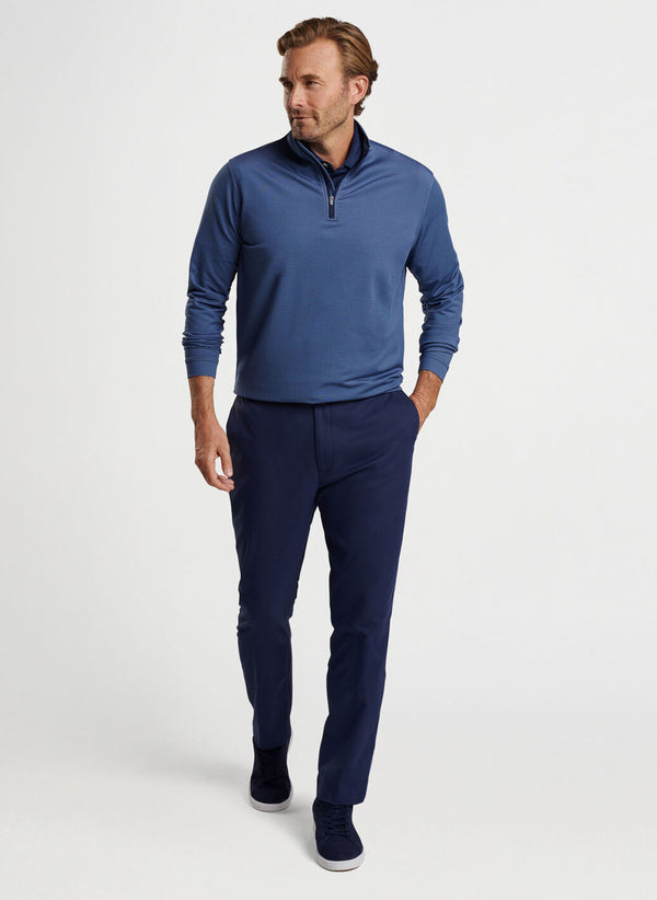 Peter Millar Perth Sugar Stripe Performance Quarter-Zip Navy