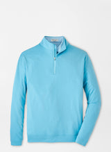 Peter Millar Perth Oval Stitch Performance Quarter-Zip Cyan