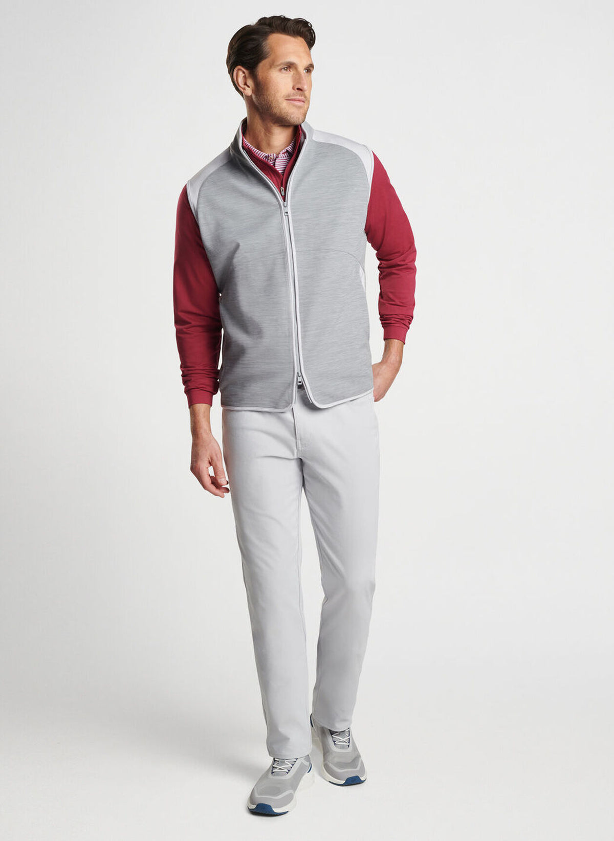 Peter Millar Vista Hybrid Full-Zip Vest Gale Grey – Dan's Southern