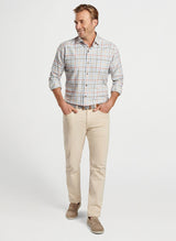Peter Millar White Rock Cotton Sport Shirt White