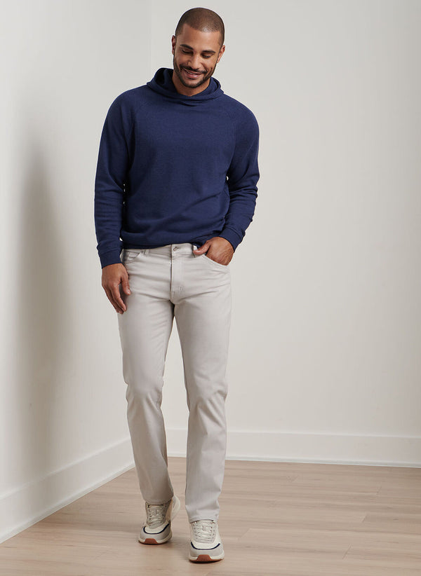 Peter Millar Signature Sateen Five-Pocket Pant Light Grey