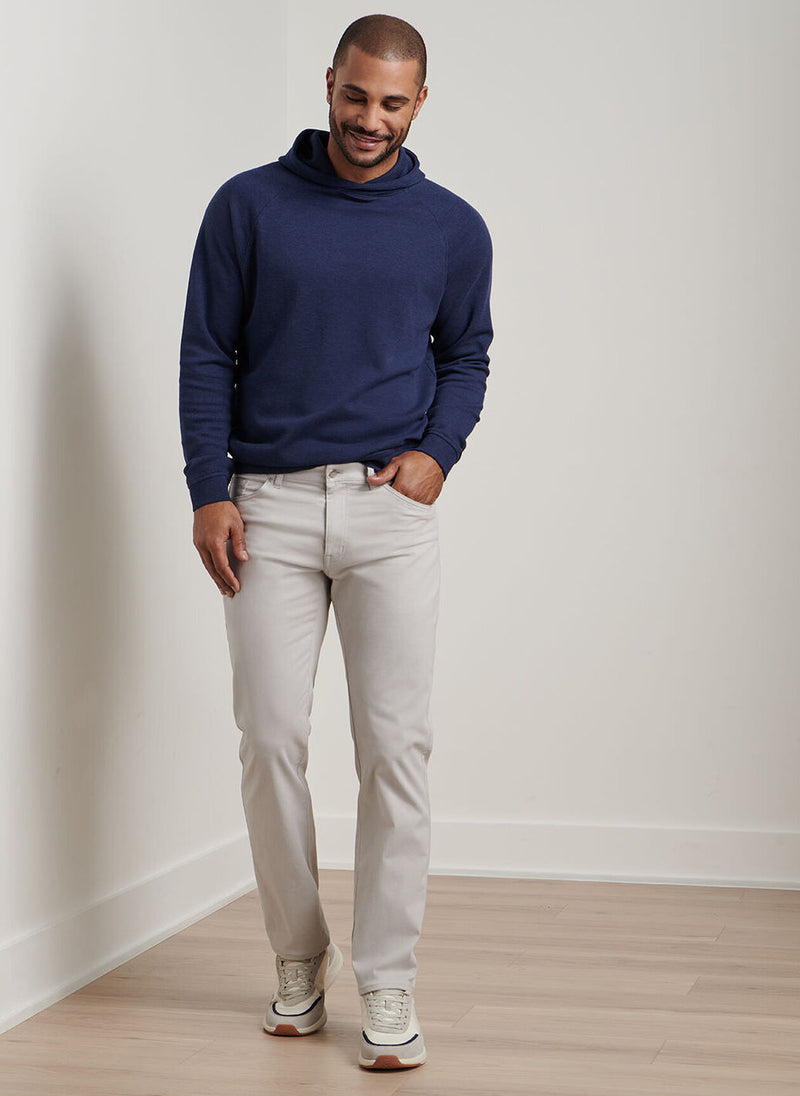Peter Millar Signature Sateen Five-Pocket Pant Light Grey