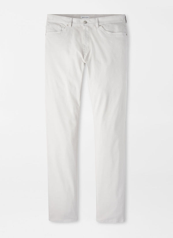 Peter Millar Signature Sateen Five-Pocket Pant Light Grey