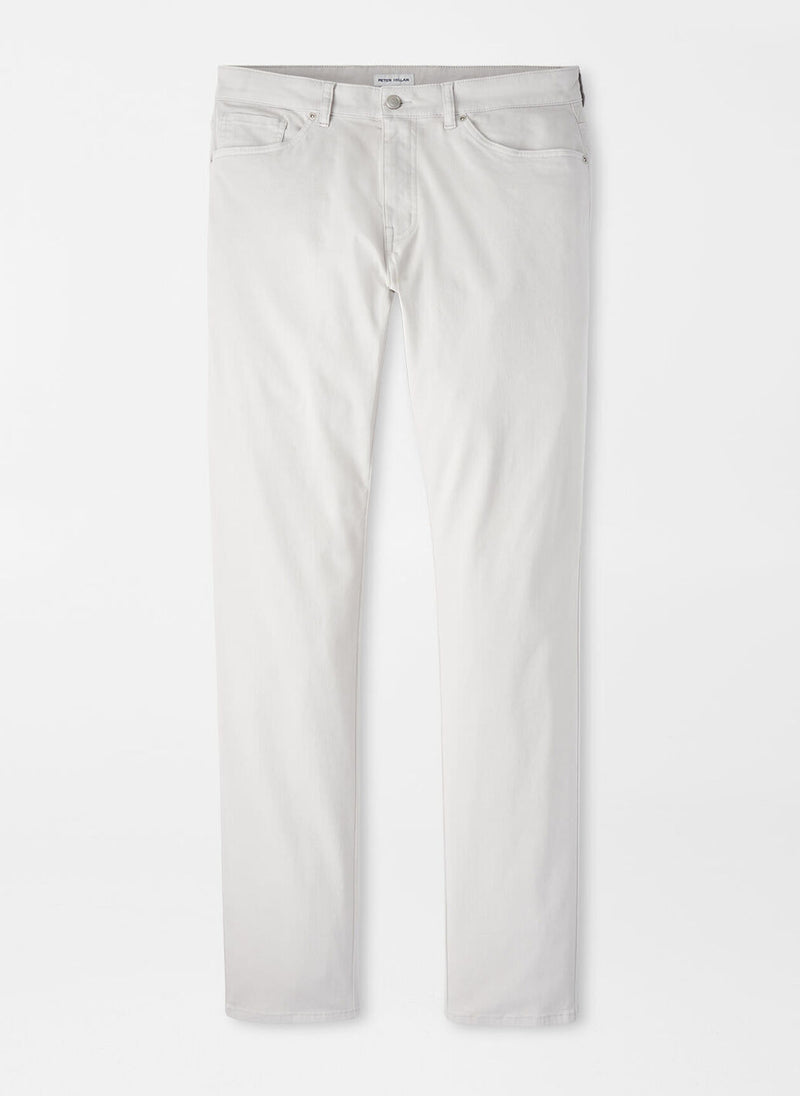 Peter Millar Signature Sateen Five-Pocket Pant Light Grey