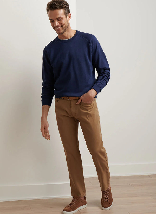 Peter Millar Signature Sateen Five-Pocket Pant Rye