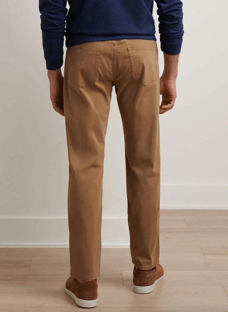 Peter Millar Signature Sateen Five-Pocket Pant Rye