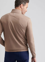 Peter Millar Perth Mélange Performance Quarter-Zip Poplar Brown