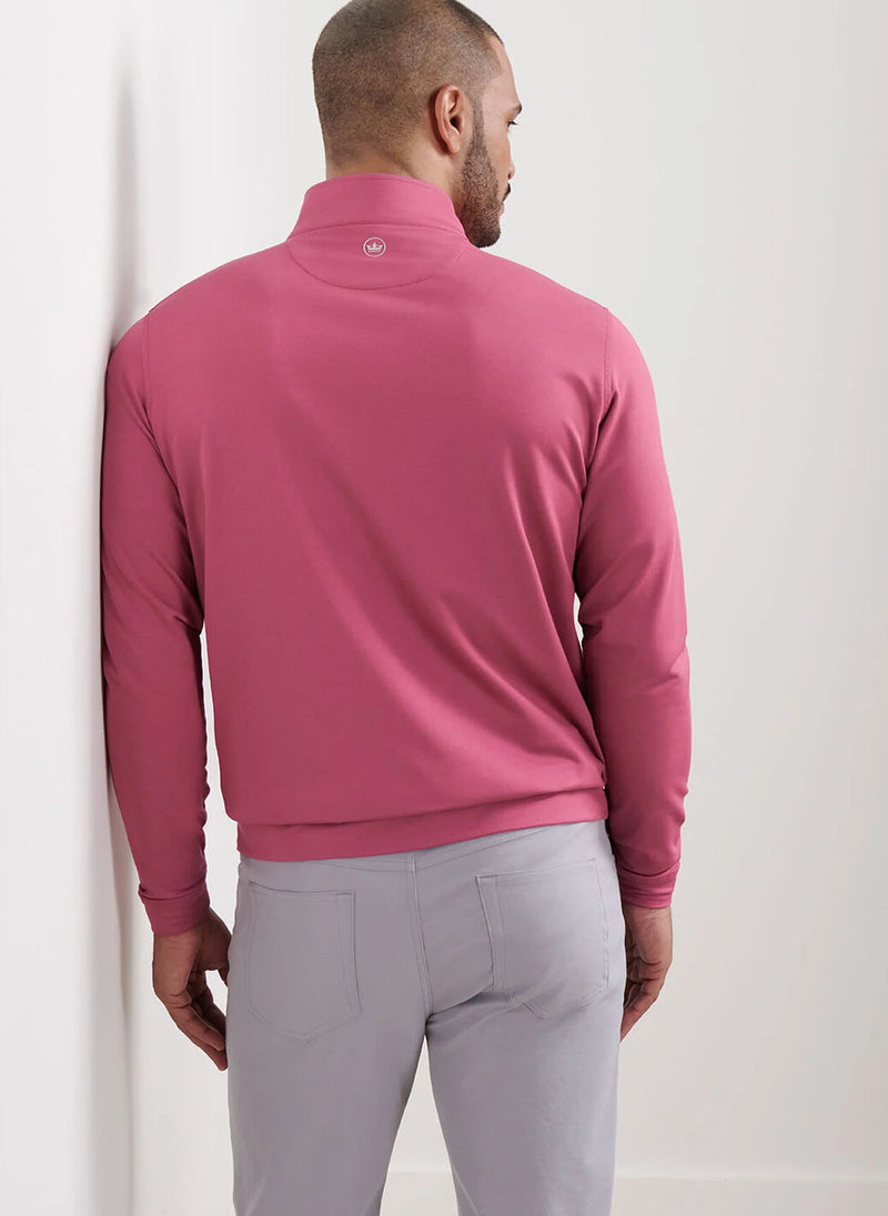 Peter Millar Perth Mélange Performance Quarter-Zip Rosewood