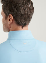 Peter Millar Perth Birdseye Performance Quarter-Zip Seaport Blue