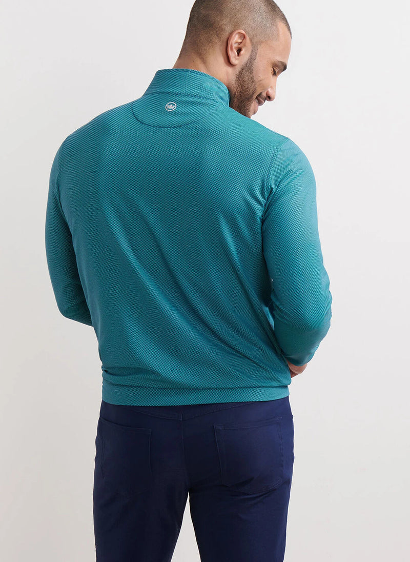 Peter Millar Perth Birdseye Performance Quarter-Zip Sport Navy