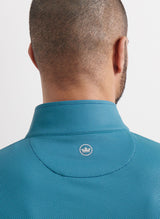 Peter Millar Perth Birdseye Performance Quarter-Zip Sport Navy