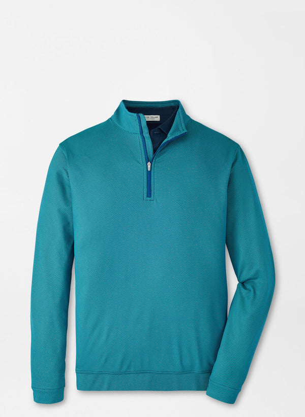 Peter Millar Perth Birdseye Performance Quarter-Zip Sport Navy