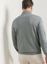 Peter Millar Perth Sugar Stripe Performance Quarter-Zip in Nordic Pine