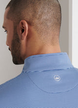 Peter Millar Perth Sugar Stripe Performance Quarter-Zip in Sport Navy