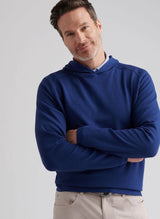 Peter Millar Pine Waffle Performance Hoodie Sport Navy